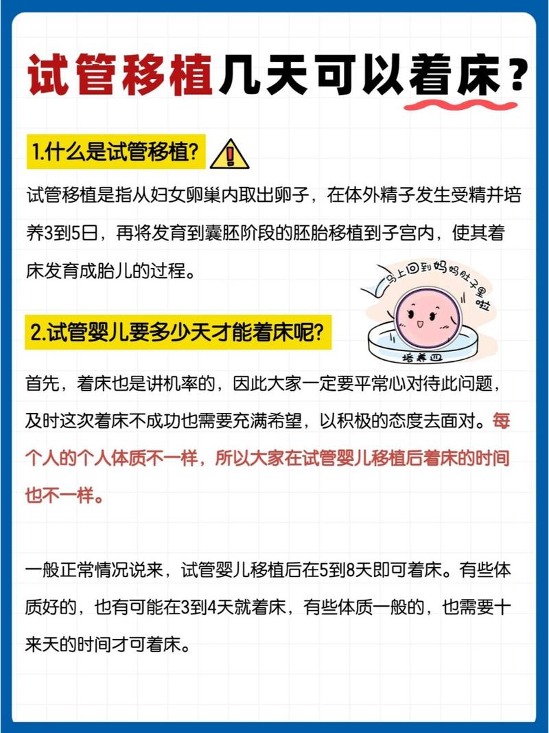 试管婴儿后多久着床？揭示你需要了解的时间节点